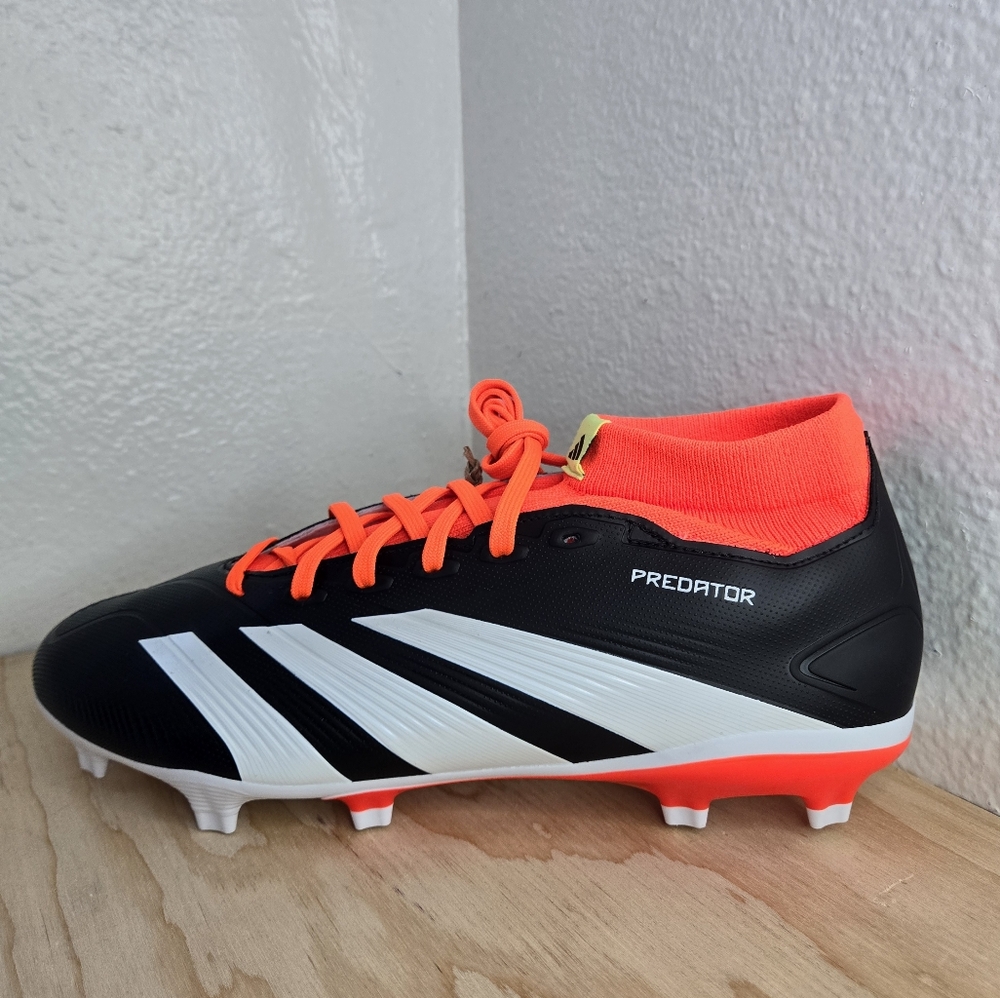 Adidas PREDATOR LEAGUE SOCK FG Cblack/Ftwwht/Solred Soccer Cleats IG7772 #41